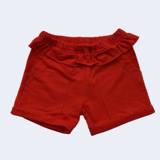 Girls Shorts Cotton Red