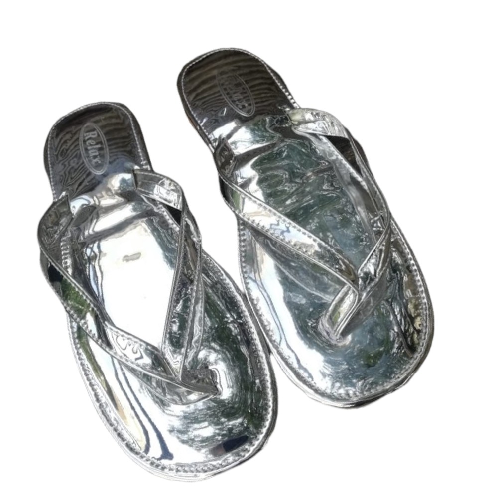 Relax Flip Flop- Metallic Silver