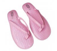 Relax Flip Flop- Baby Pink Crocodile Print