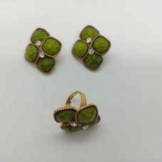Earrings Green Set