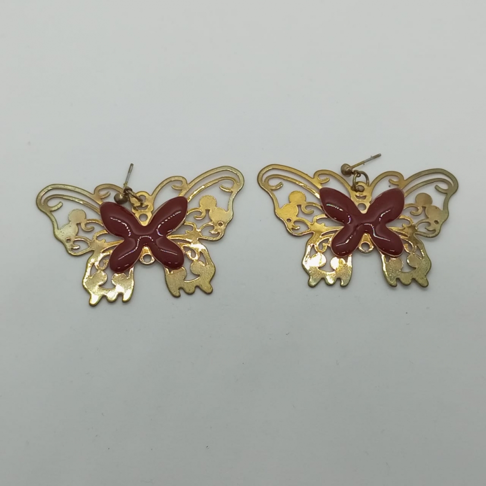 Butterfly Earrings Brown