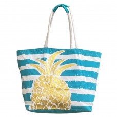 Beach Handbag Pineapple Blue