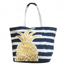 Beach Handbag Pineapple Navy
