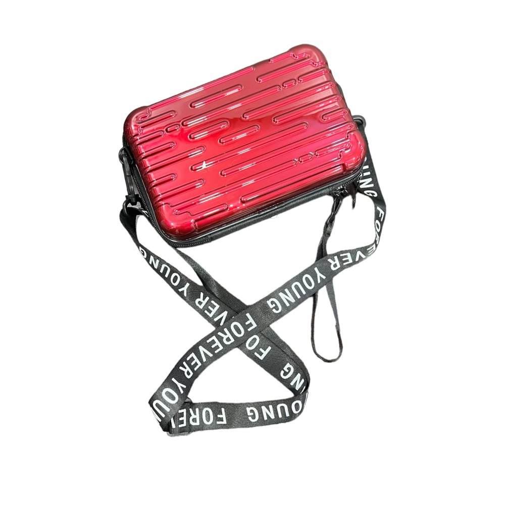 Woman Bag Box Lines - Dark Red