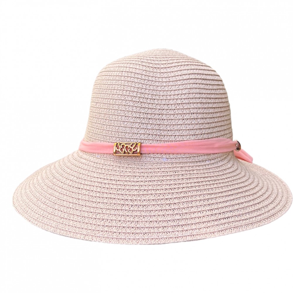 Beach Hat Pink Ribbon 