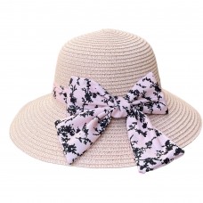 Beach Hat Flower Ribbon Offwhite