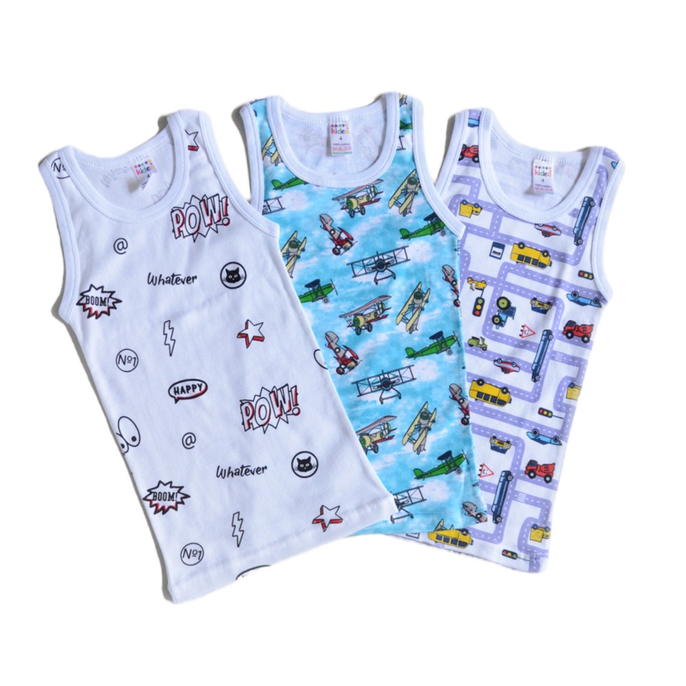 Kidea Boy Sleeveless Undershirt Colored