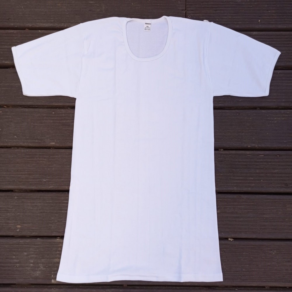 Senior Men Undershirts Short Sleeve - White