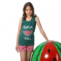 Girls Summer Pyjamas Tropical Girl