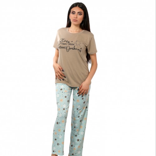Woman Summer Pyjama Pants Stars Can't Shine Without Darkness