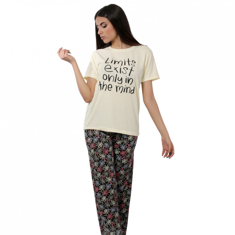 Woman Summer Pyjama Pants Limits Only Exists In The Mind