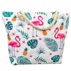 Beach Handbag Flamingo Plant