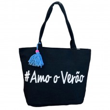 Beach Handbag Amore Black