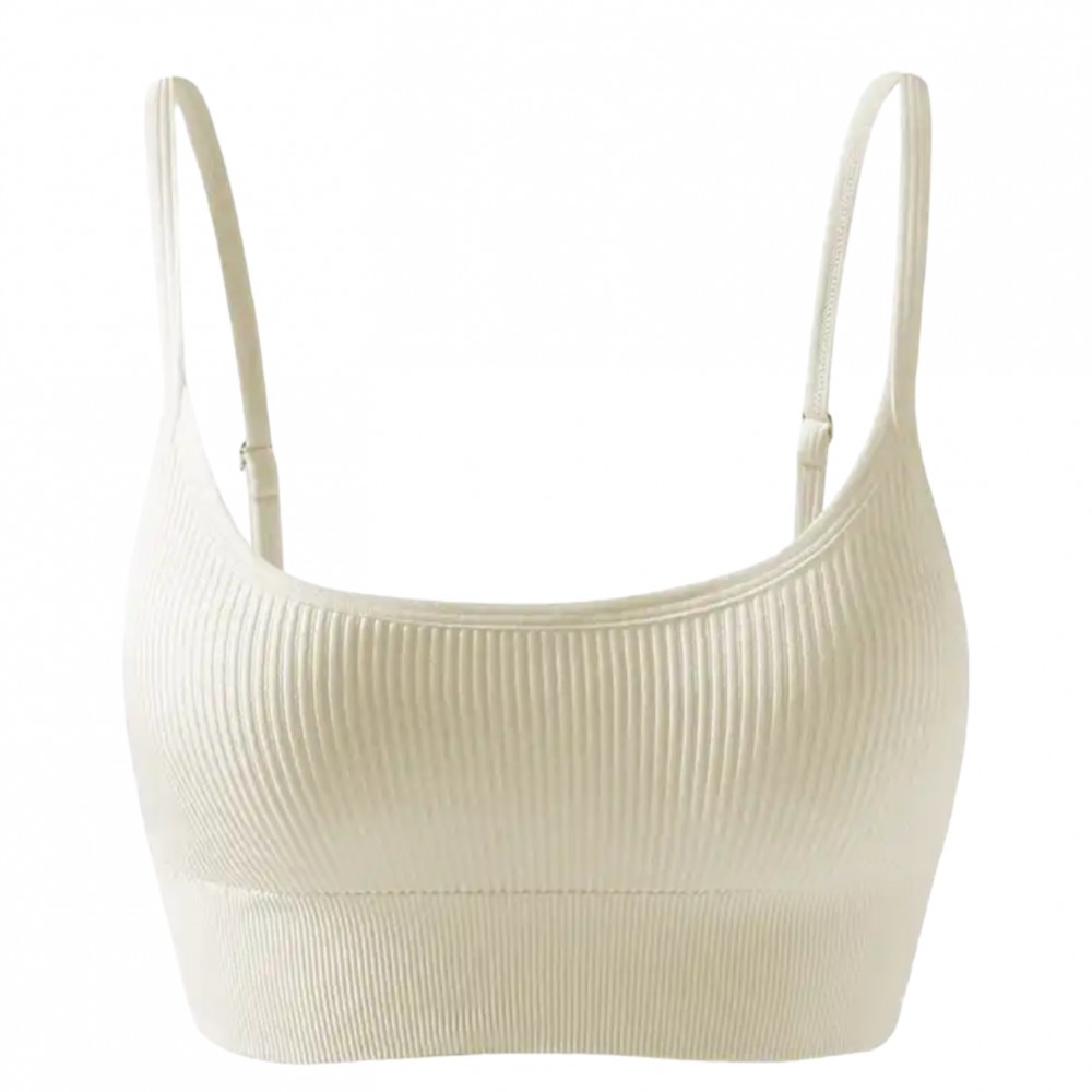 Sports Bra Woman Push Up Offwhite