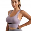 Sports Bra Woman Breathable  Push Up Lilac