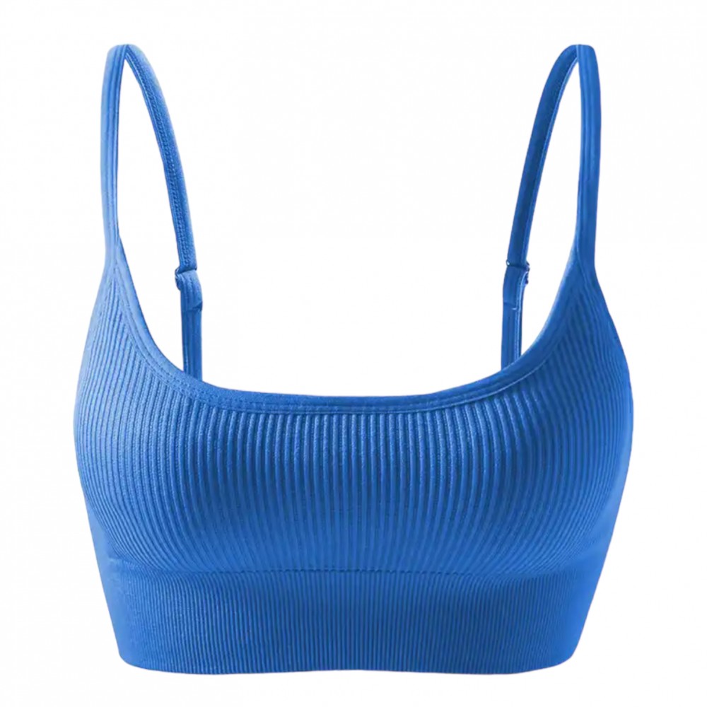 Sports Bra Woman Push Up Blue