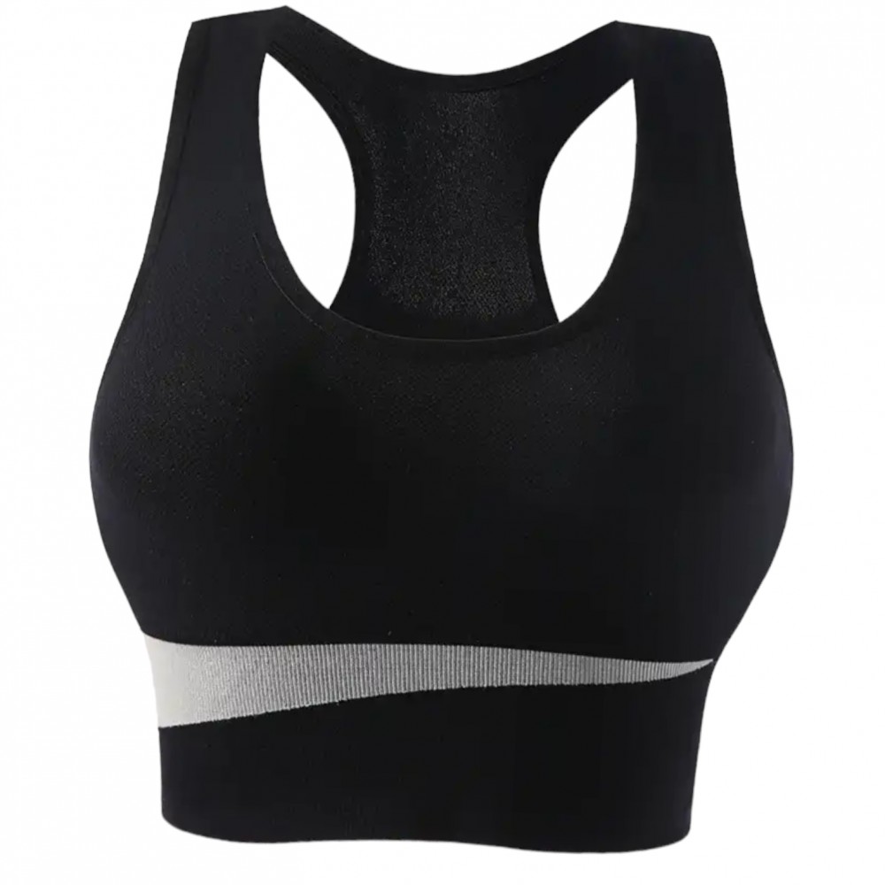 Sports Bra Woman Breathable  Push Up Black