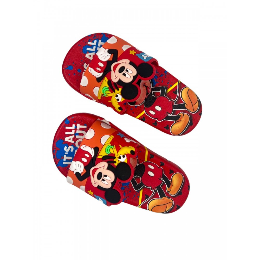 Boys Slippers Mickey - Red