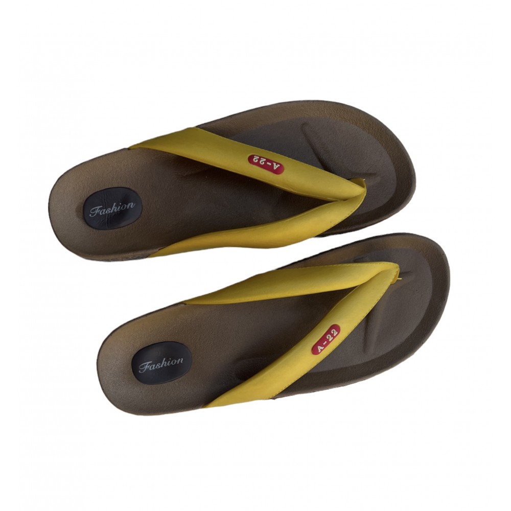  Men Slippers A-22 Yellow