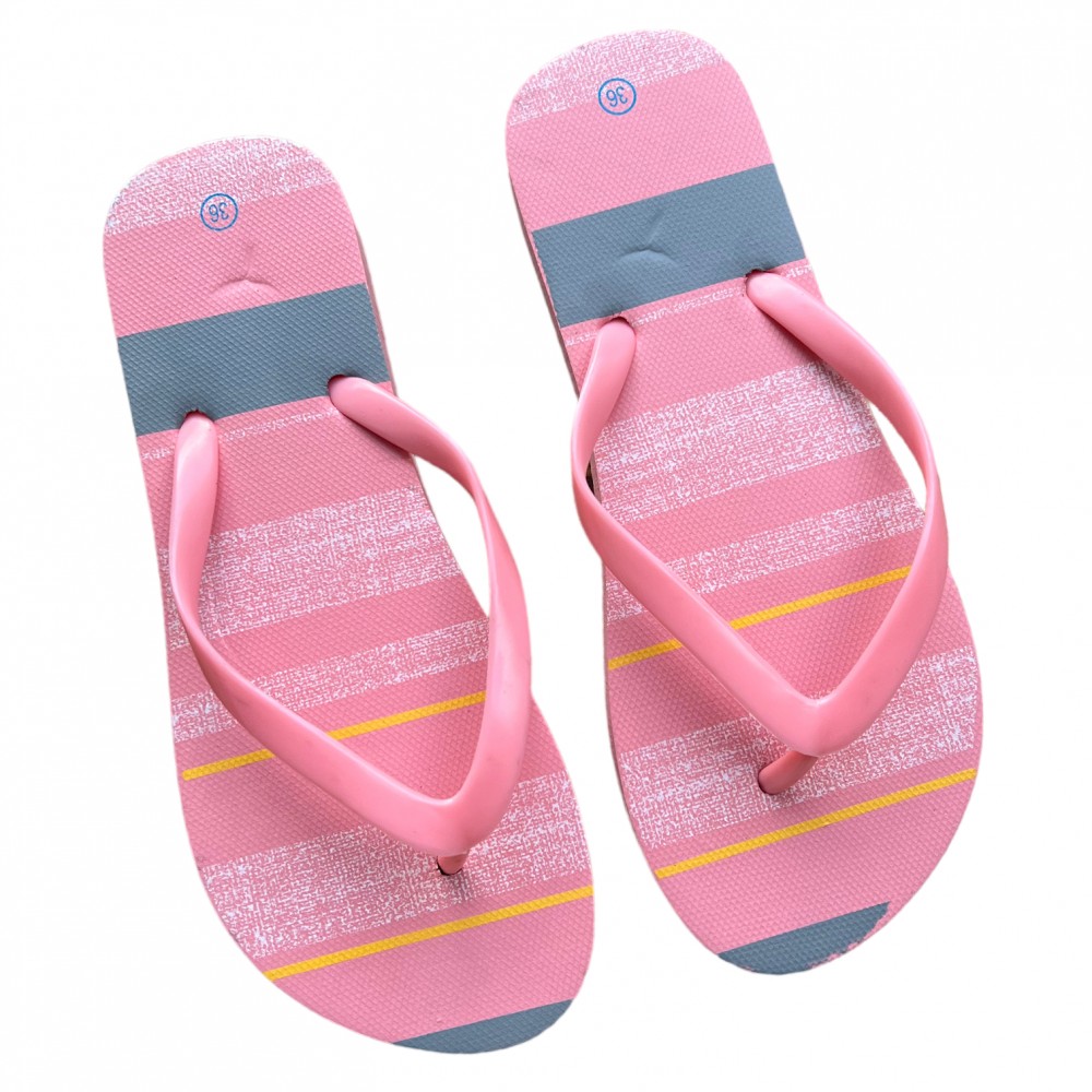 Women Summer Slippers Lines Pink