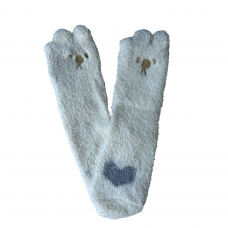 Winter Home Socks Heart Light Grey