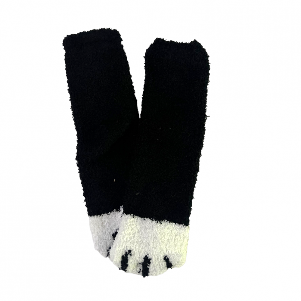 Winter Home Socks Paws Black