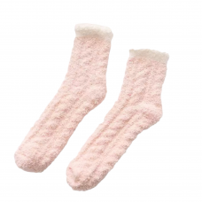 Winter Home Socks Plain Baby Pink