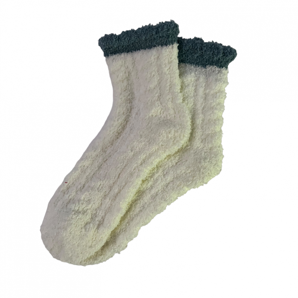 Winter Home Socks Plain Grey and Black