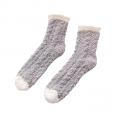 Winter Home Socks Plain Grey