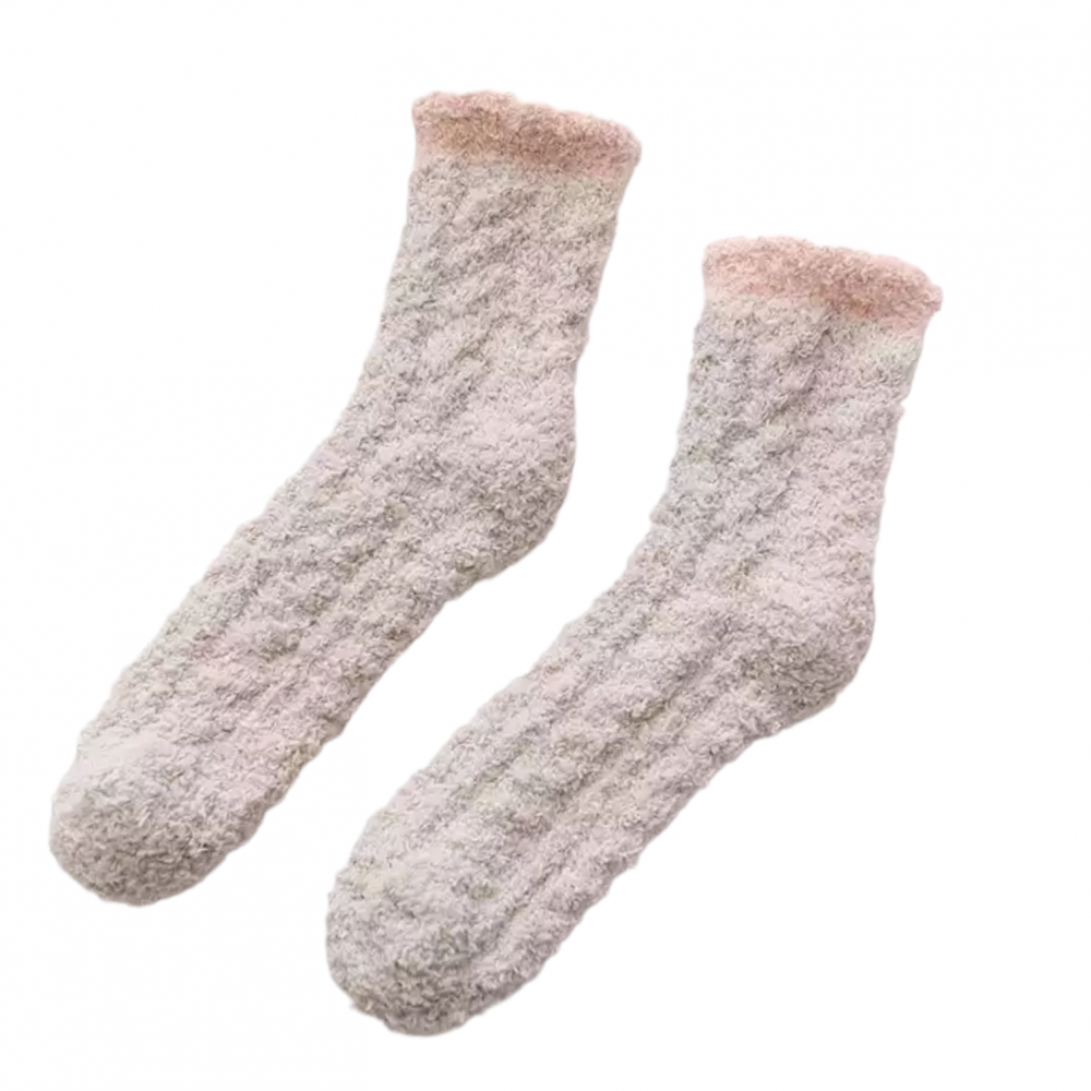 Winter Home Socks Plain Light Grey