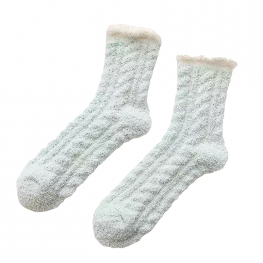 Winter Home Socks Plain White