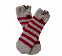 Winter Home Socks Reindeer Red