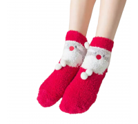 Winter Home Socks Santa Bright Red