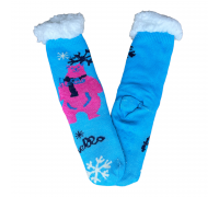 Women Winter Home Socks Bear