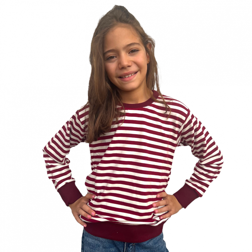 Sweatshirt Girl Large Straps Red