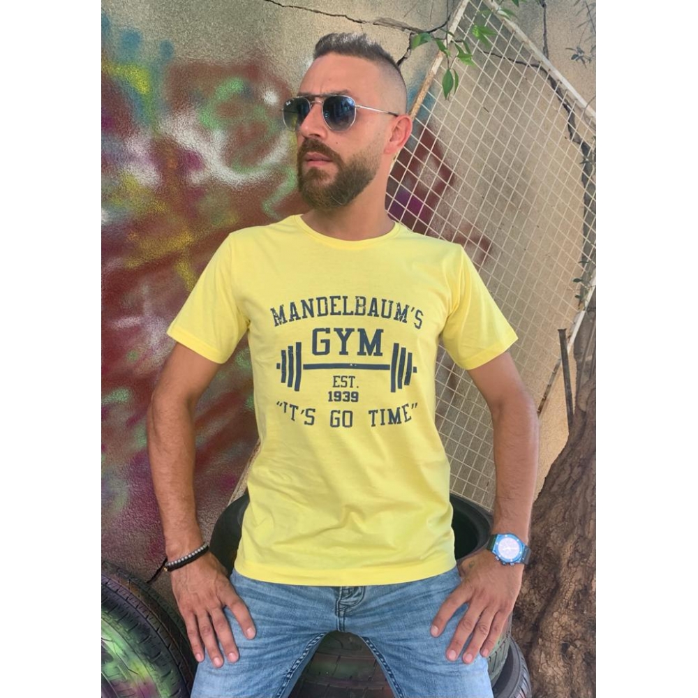 Men T-Shirt Mandelbaum's Gym - Yellow