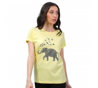 Woman T-Shirt Elephant - Yellow