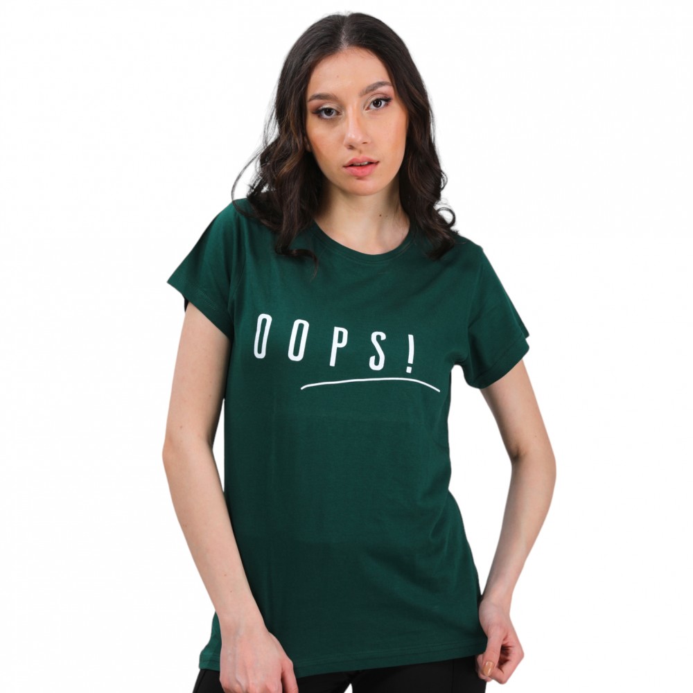 Woman T-Shirt Oops! Green