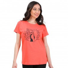 Woman T-Shirt Lady Coral