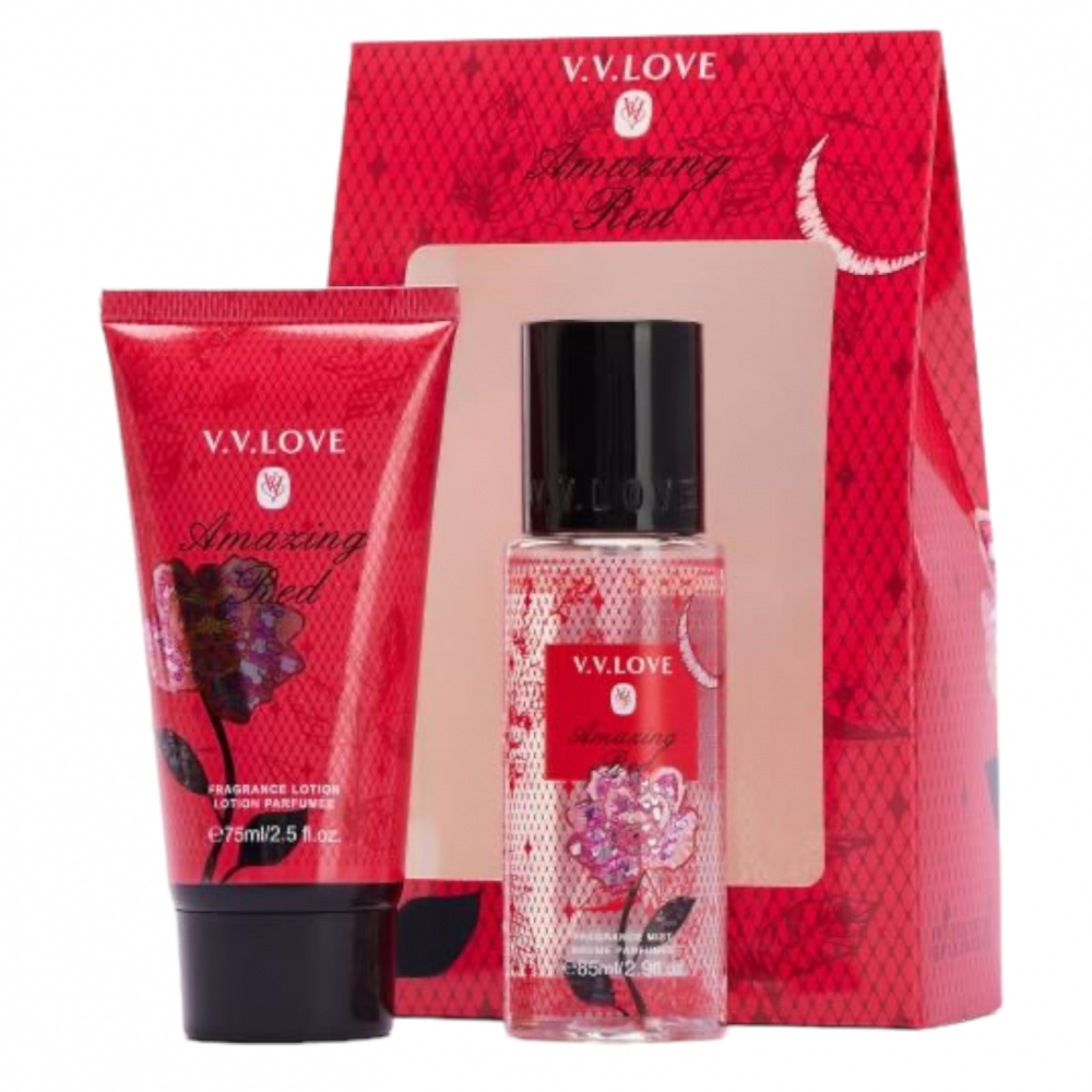 V.V Love Amazing Red Eau De Toilette Gift Set For Her