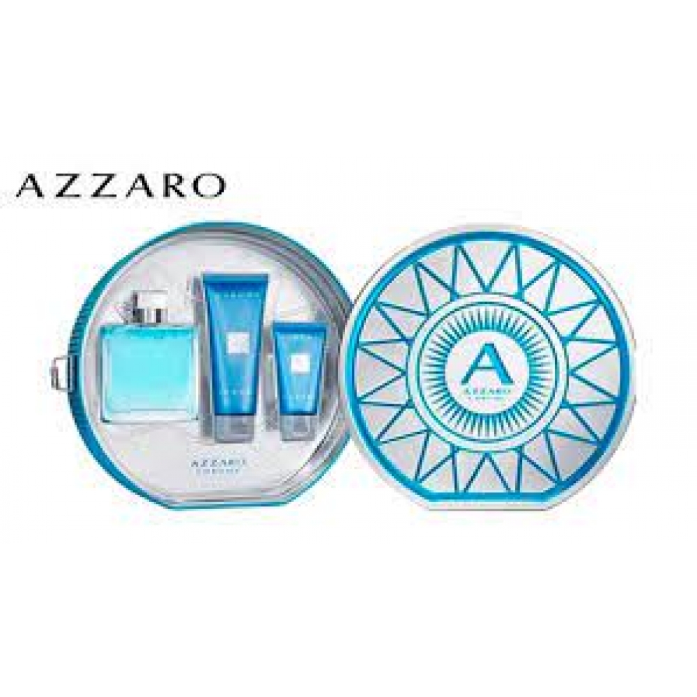 Azzaro Chrome Eau De Toilette 100 ML + Hair And Body Shampoo 100 ML + After Shave 50 ML Set