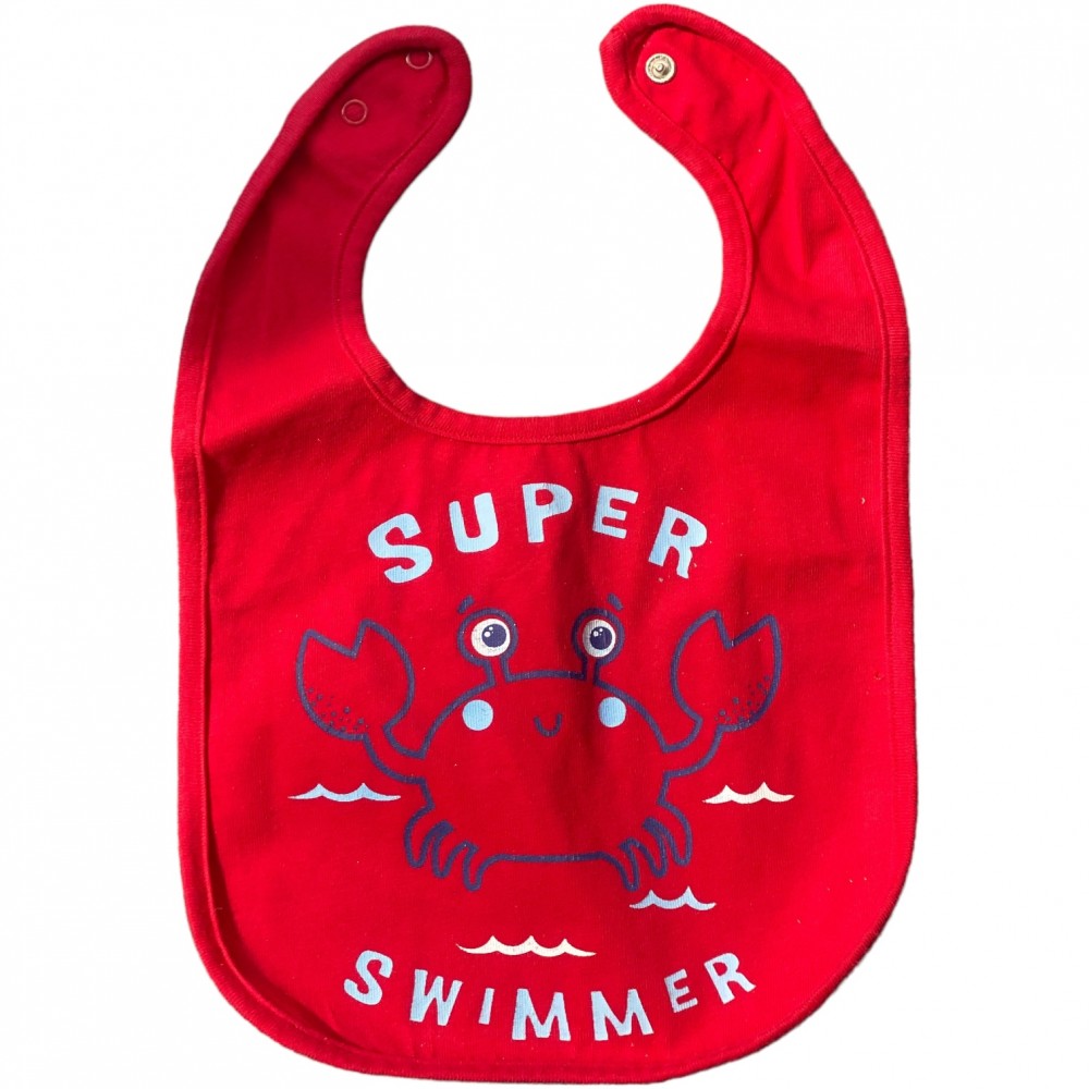 Bib for Baby- Crab red