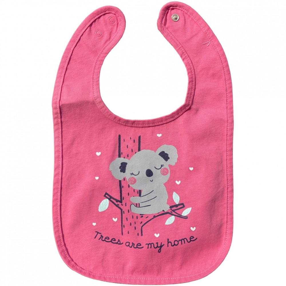 Bib for Baby- Koala Pink 