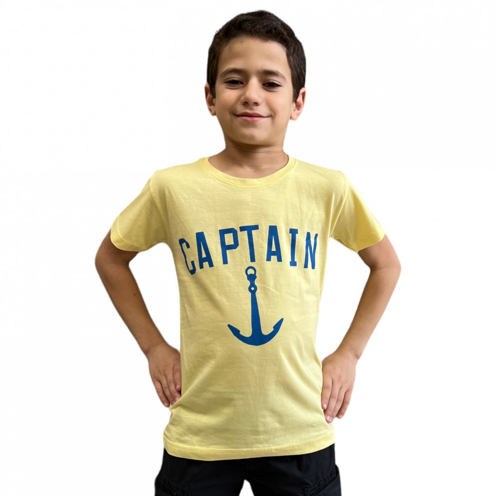 Kids T-Shirt Captain yellow