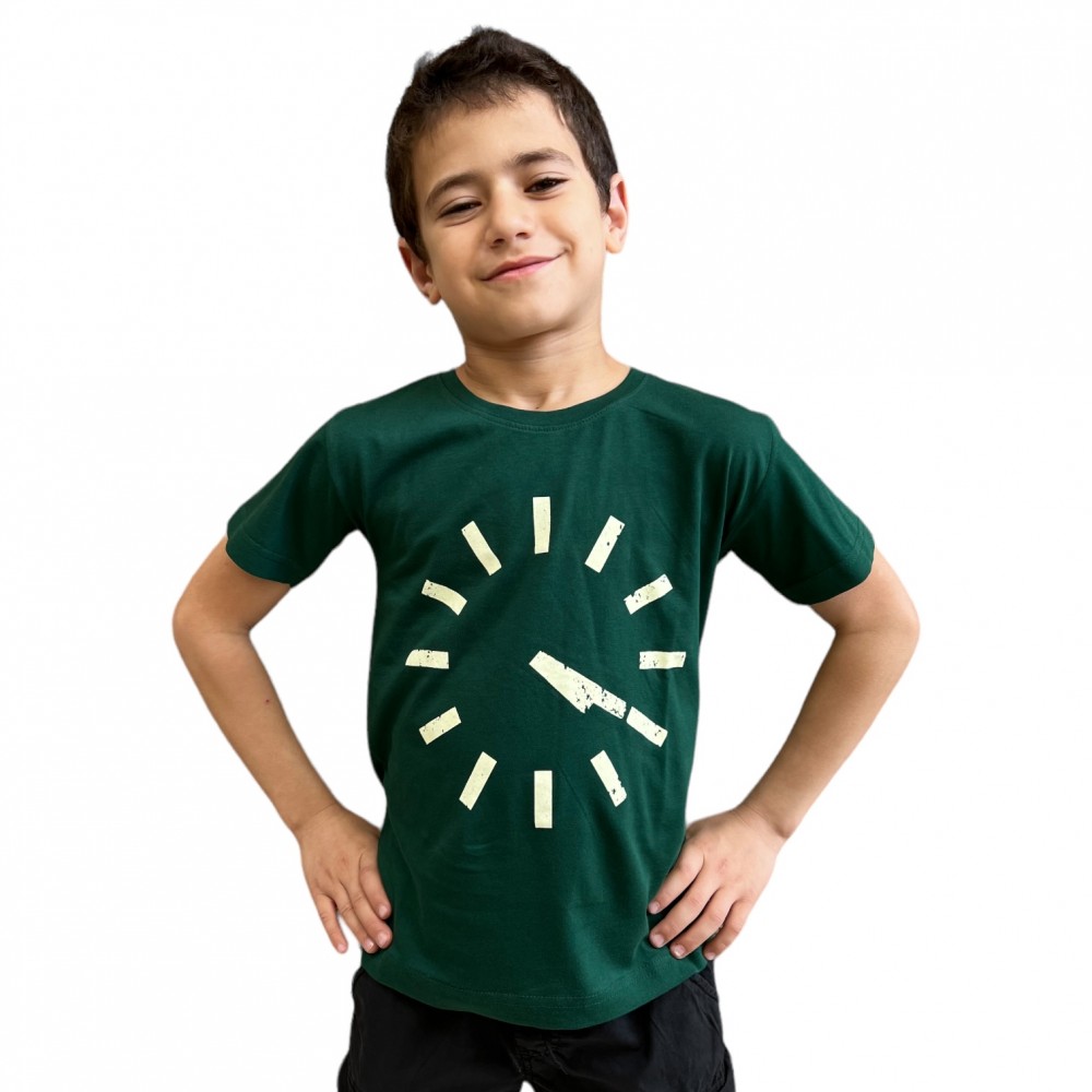 Kids T-Shirt Clock green