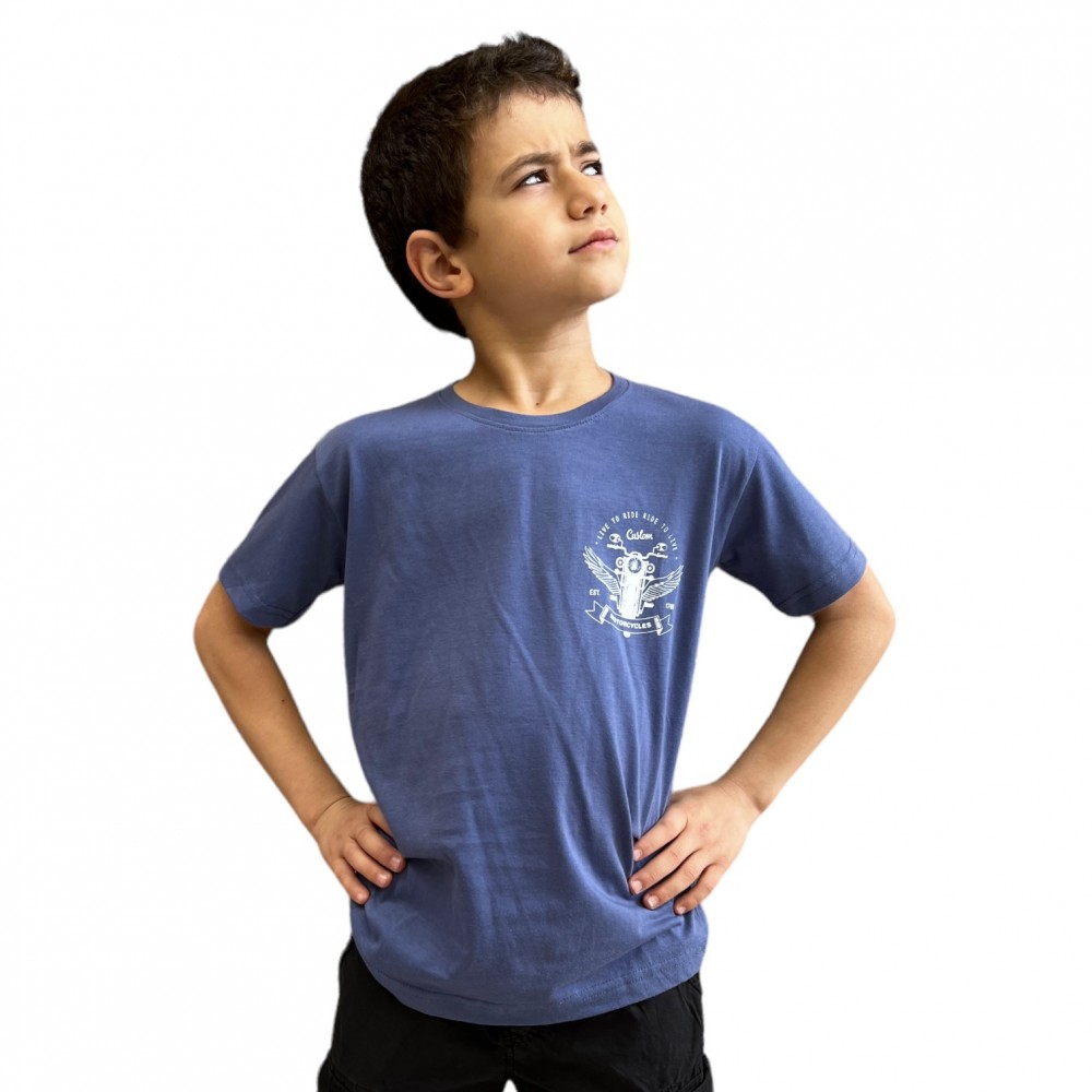 Kids T-Shirt Live To Ride Blue