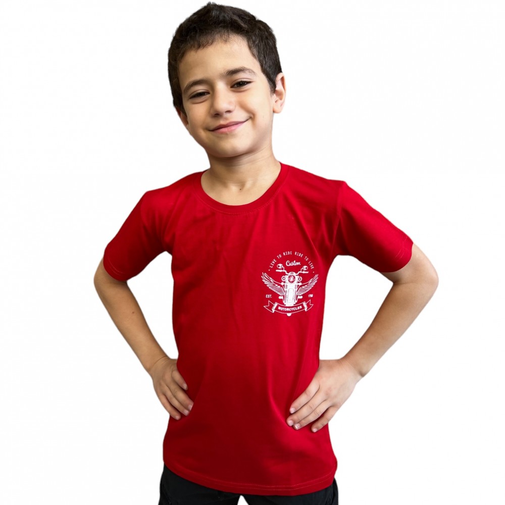 Kids T-Shirt Live To Ride Red