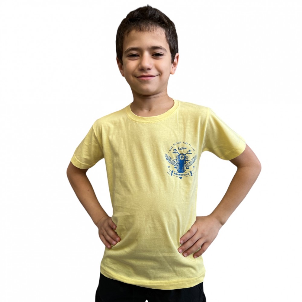 Kids T-Shirt Live To Ride Yellow