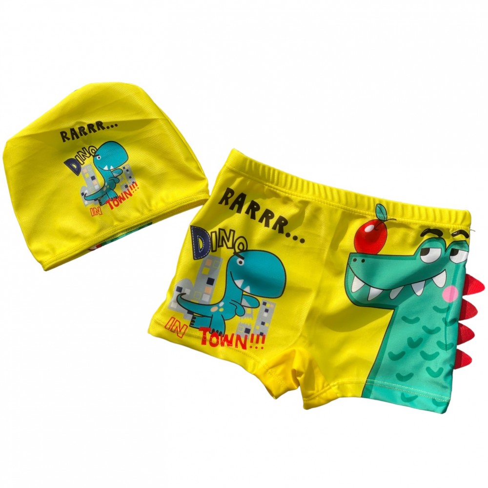 Boy Kids Swimsuit Dino in Town