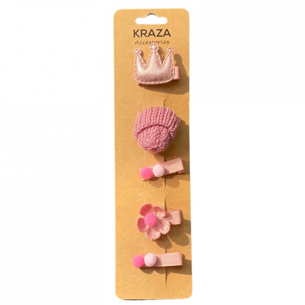 Girls Hair Clips - hat pink 